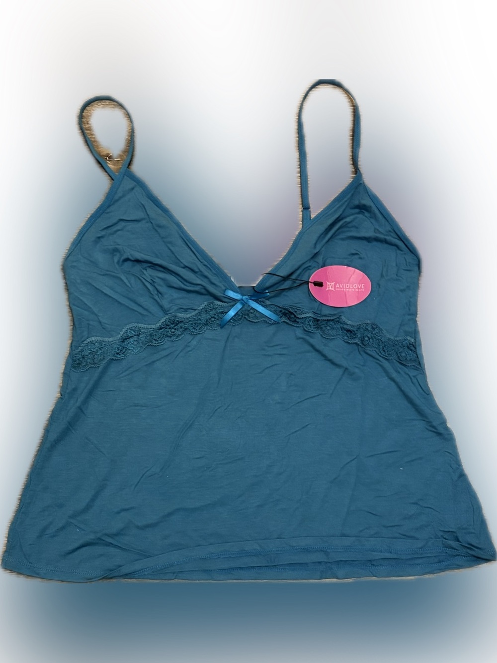 NWT Lace-Trim Teal Camisole Chemise - Women's Intimates